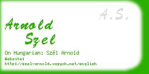 arnold szel business card